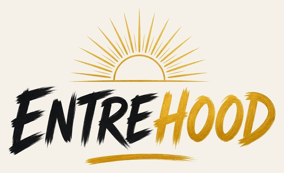 Entrehood — rising sun wordmark